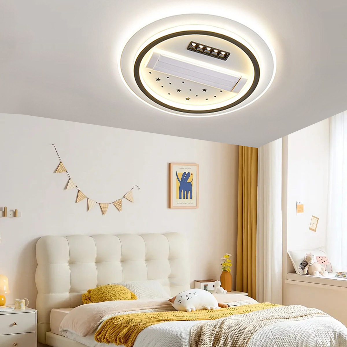 Bladeless fan light starry sky with auxiliary light 59