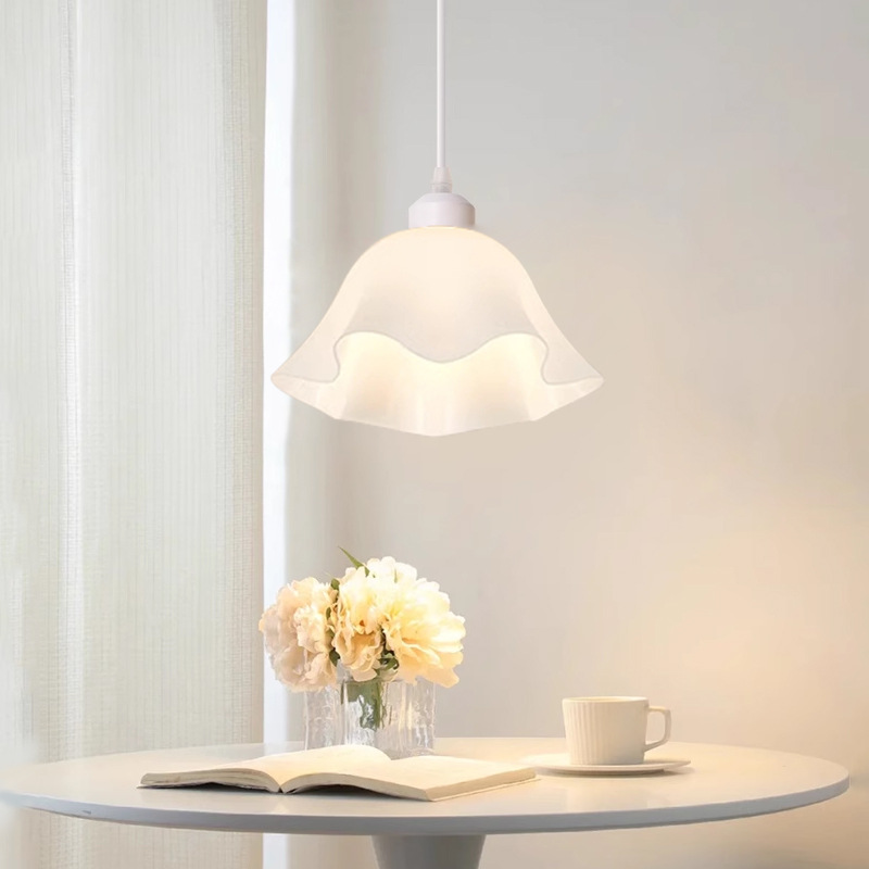 Cream style bedside chandelier flower shape 5