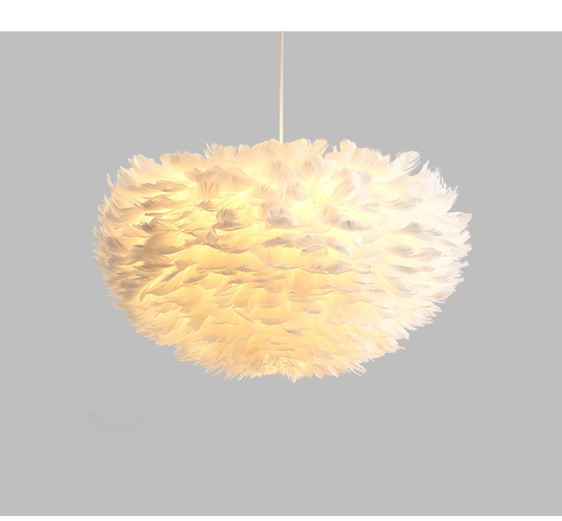Girl princess room lamp feather lamp 7