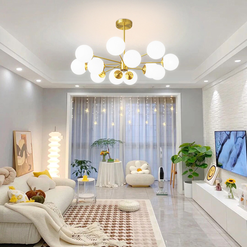 Light luxury simple crystal chandelier living room 6