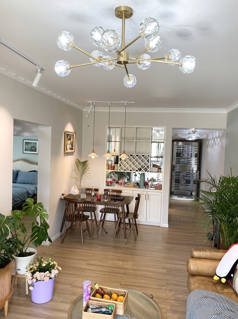 Light luxury simple crystal chandelier living room 6