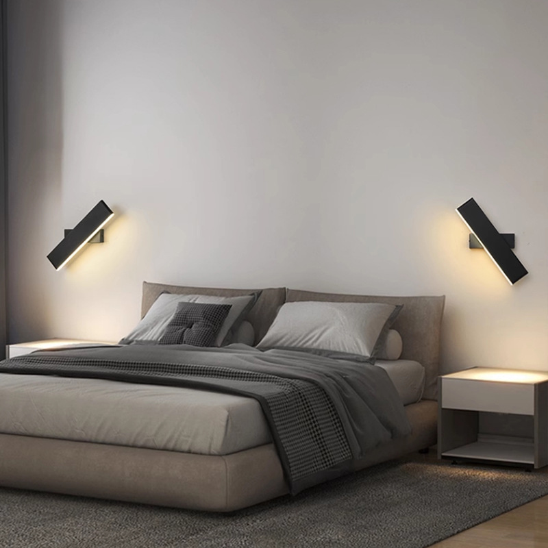 Modern and simple rotating bedside wall lamp 47