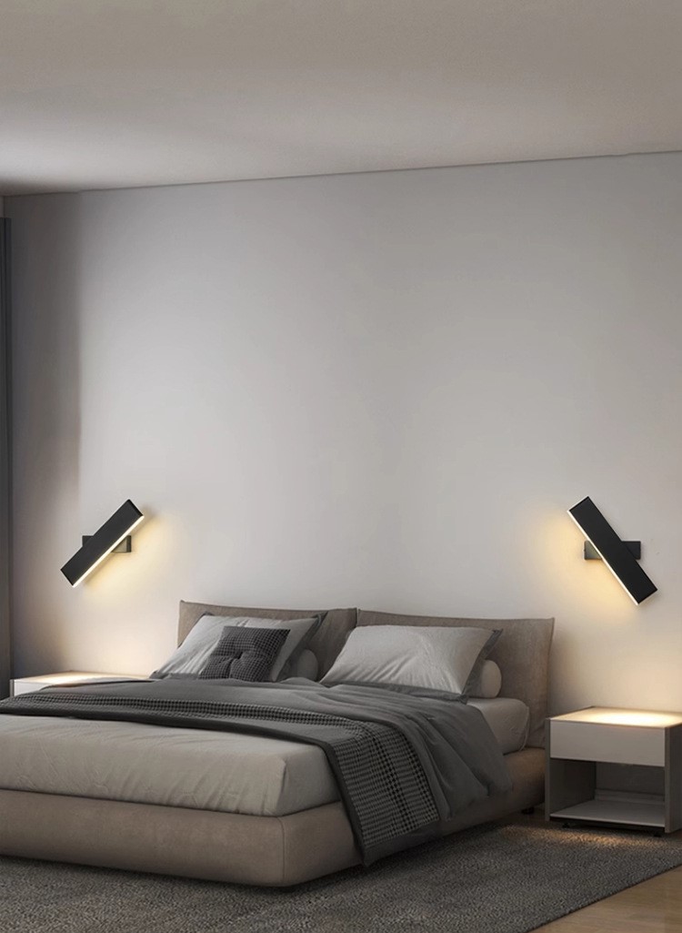 Modern and simple rotating bedside wall lamp 47