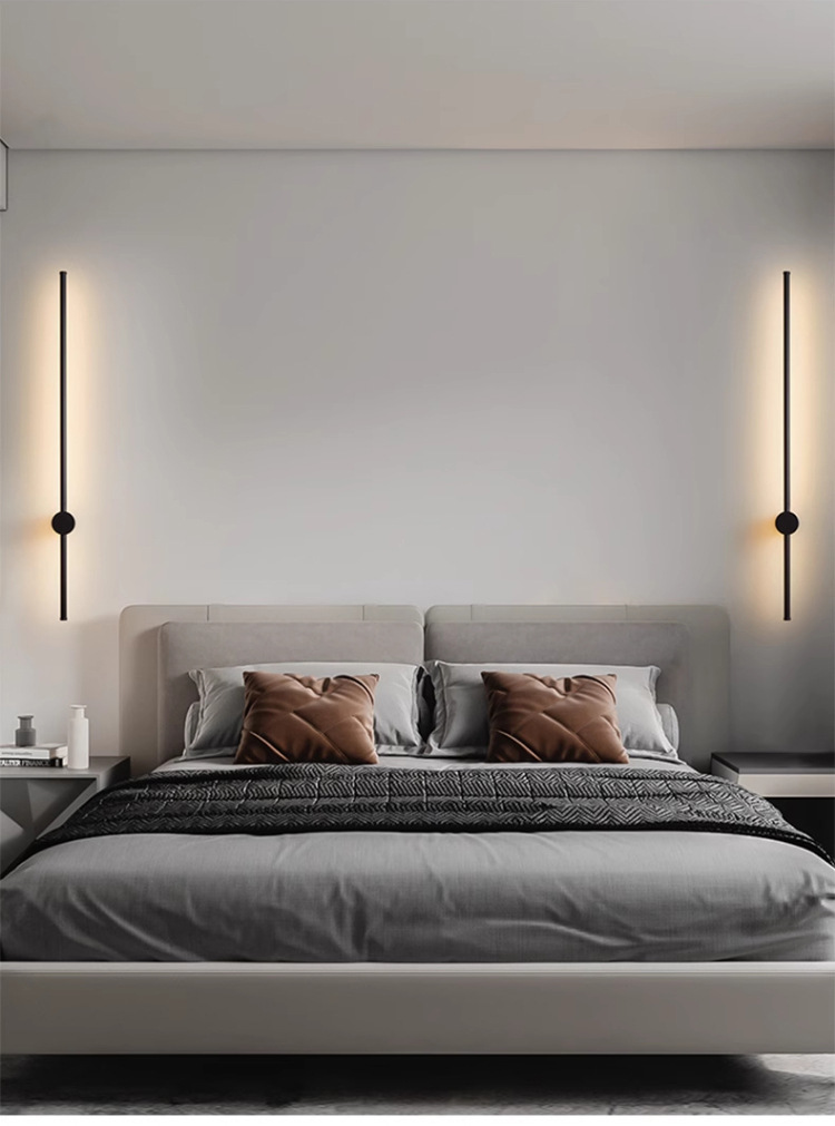Modern simple creative long strip LED wall lamp 48