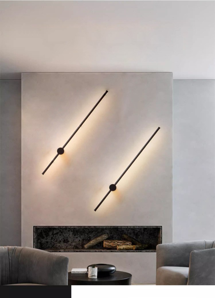 Modern simple creative long strip LED wall lamp 48