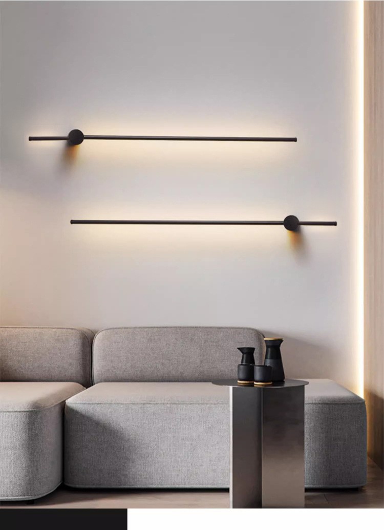 Modern simple creative long strip LED wall lamp 48 01