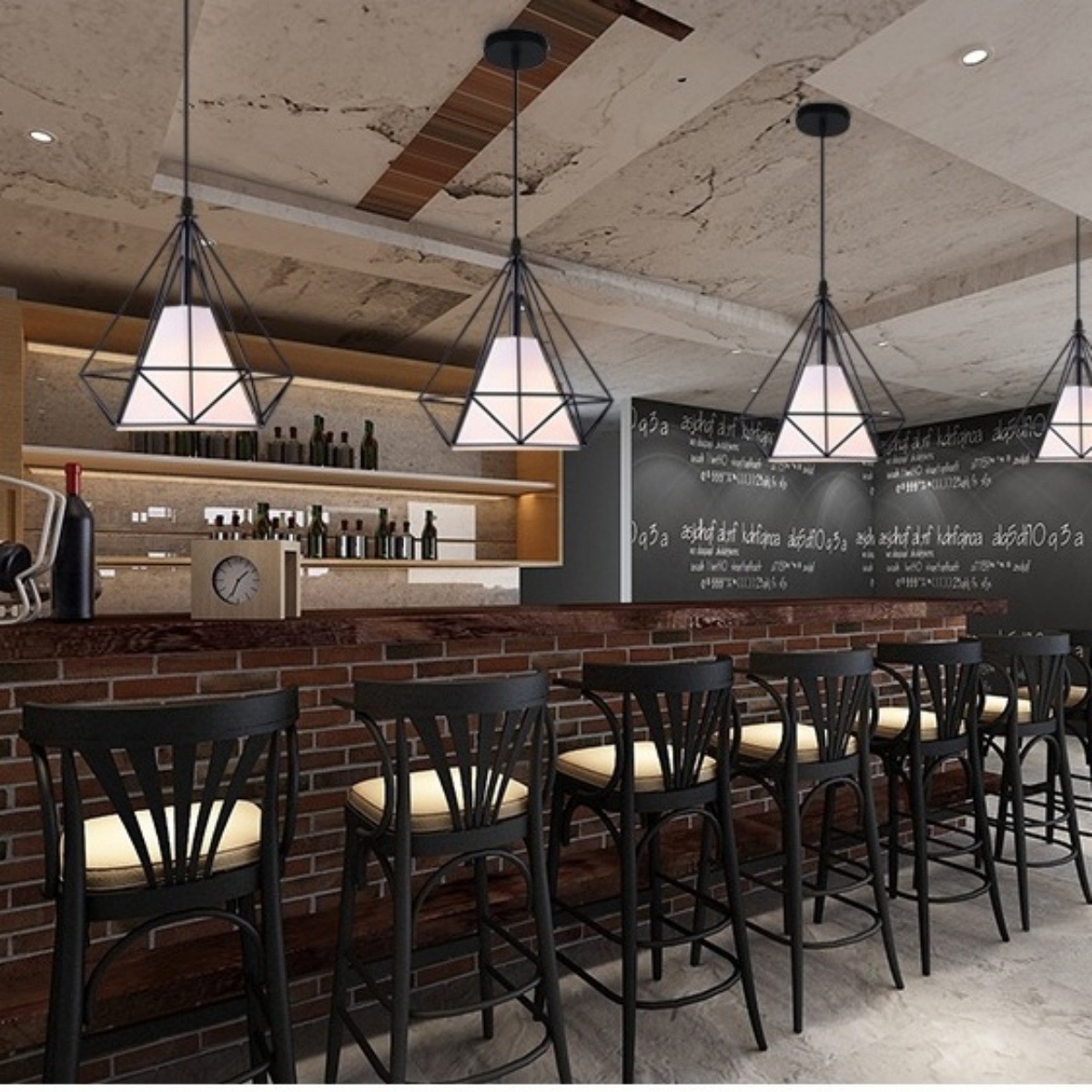 Modern simple single head pendant lamp 2