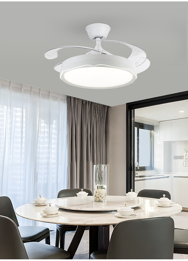 Simple living room invisible fan chandelier 51