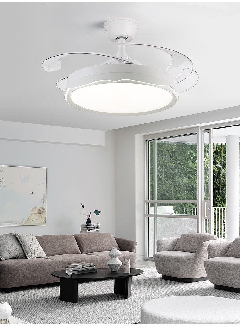 Simple living room invisible fan chandelier 51