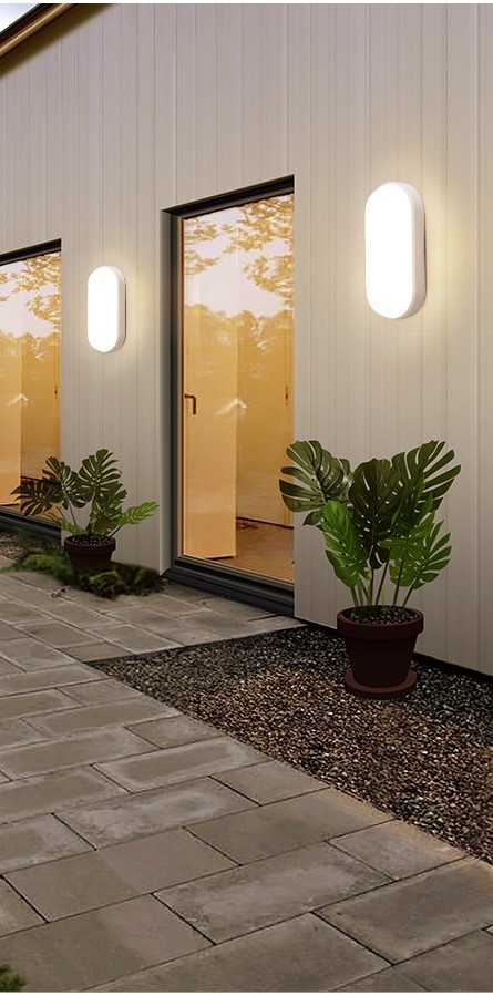 Simple white corridor aisle moisture-proof lamp 45 02