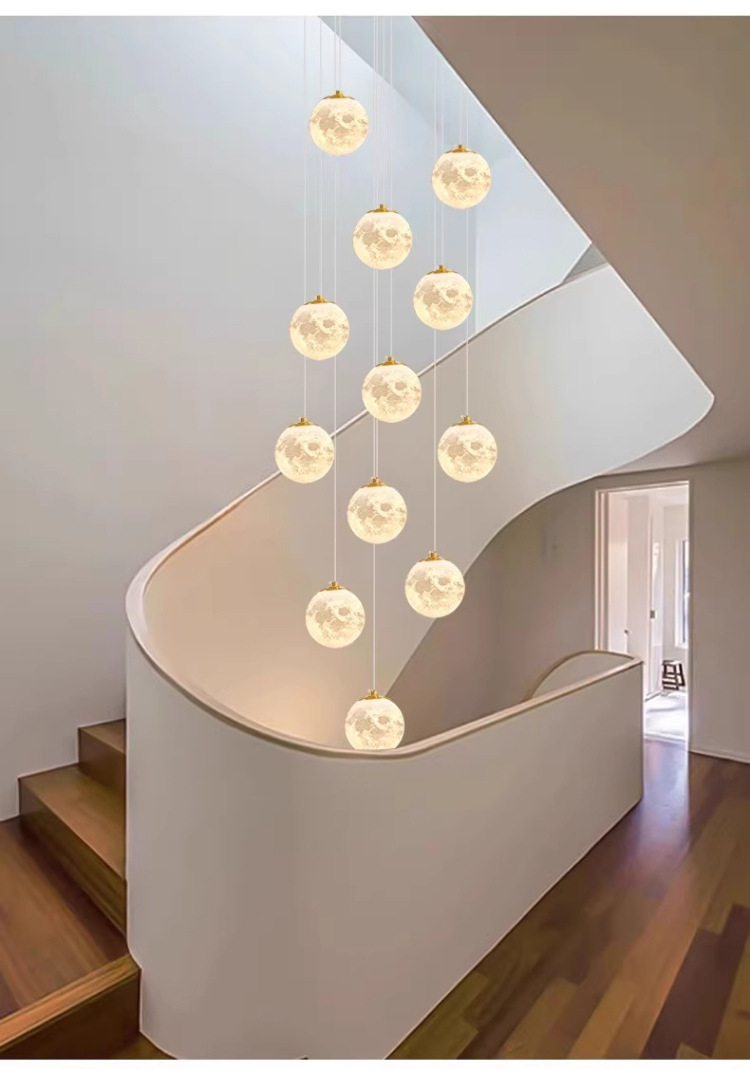 Staircase chandelier duplex floor chandelier 1
