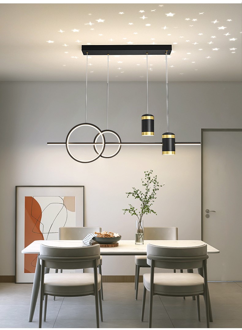 Starry sky projection long pendant lamp 11