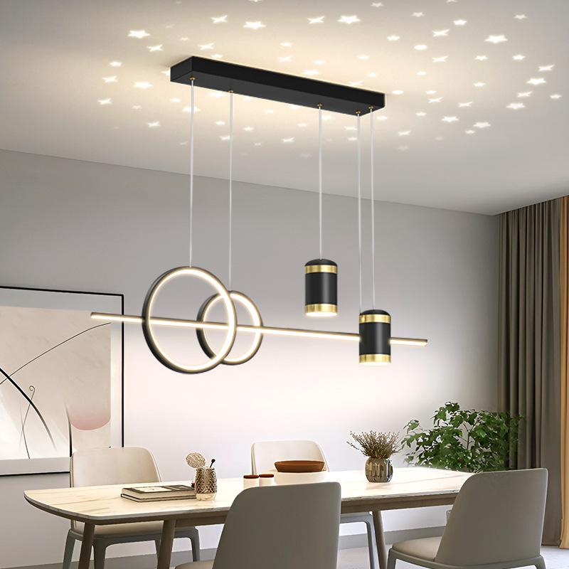 Starry sky projection long pendant lamp 11