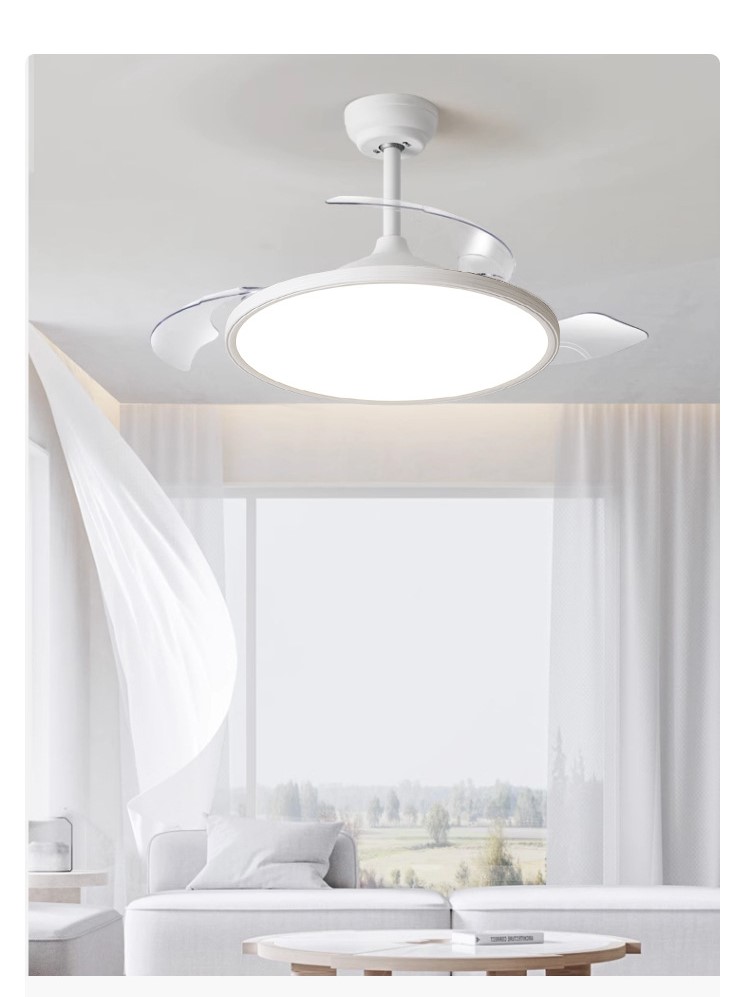 Ultra-thin invisible ceiling fan integrated light 49 02